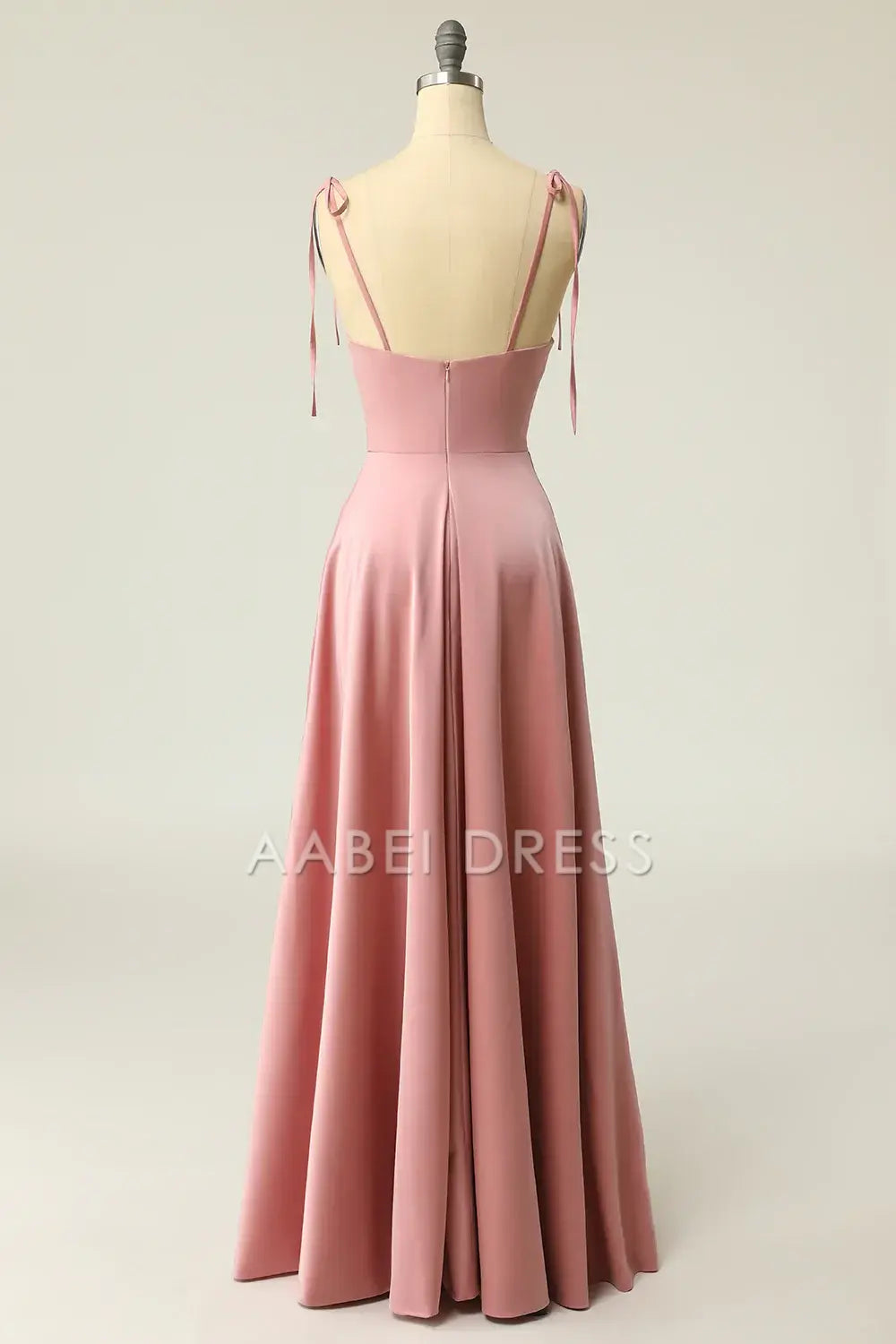 AABEI DRESS Hot Sale Prom Dress Simple A Line Spaghetti Straps Backless Side Fork Long Fashion Formal Dress