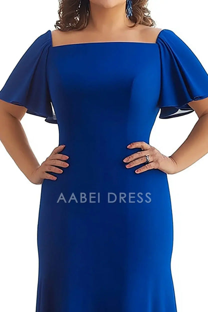 AABEI DRESS Mother Of The Bride Dress Chiffon Sheath Long Plus Size Elegant Formal Wear Dresse
