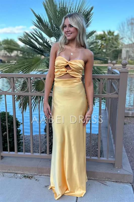 AABEI DRESS Prom Dress Charming Mermaid Sheath Sweetheart Keyhole Satin Sexy Fashion Formal Dress