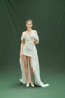 AABEI DRESS Party Dress Off Shoulder Pleated Fashion Short Prom Dress