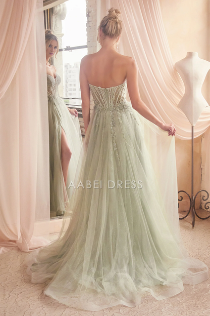 AABEI DRESS Hot Sale Prom Dress Exquisite A-line Strapless Sweetheart Romantic Long Evening Dress