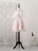 AABEI DRESS New Homecoming Dress A-Line Sweetheart Lace Off-Shoulder Cute Short Prom Dress