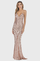 AABEI DRESS Prom Dress Mermaid Spaghetti Strap V-neck Sequined Sexy Sparkle Formal Dress