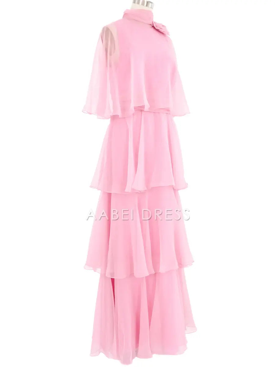 AABEI DRESS Prom Dress A Line Ruched Tiered Chiffon Fantastic Fashion Elegant Dress