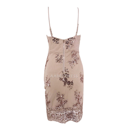 AABEI DRESS New Homecoming Dress Sexy Sling Dress Bodycon V Neck Backless Sequin Dress Wrap Buttocks Club Party Mini Dress Prom Dress