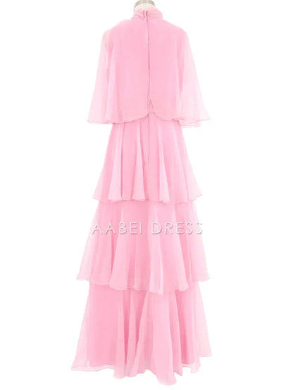 AABEI DRESS Prom Dress A Line Ruched Tiered Chiffon Fantastic Fashion Elegant Dress
