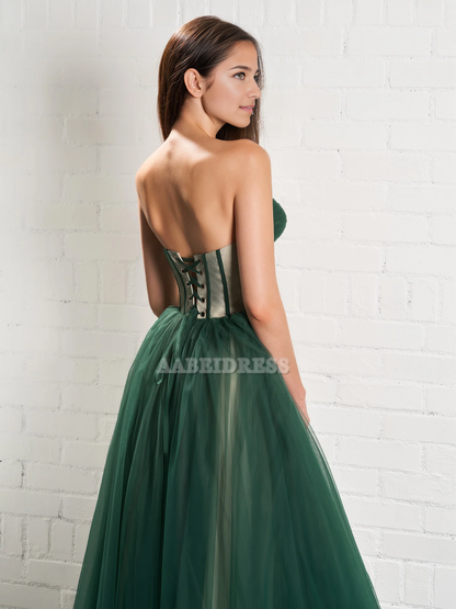 Evening Dress Sweetheart Strapless Puffy Midi Tulle Dress Romantic Atmosphere Simple Formal Women's Dresses