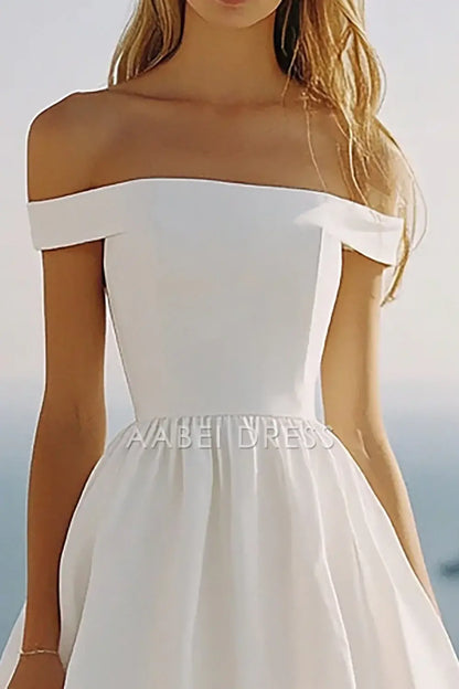 AABEI DRESS Hot Sale Homecoming Dress Beautiful A Line Off The Shoulder Simple Graduation Dress