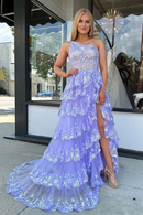 AABEI DRESS Prom Dress Mermaid One Shoulder Tulle Tiered Sequins Appliques High Quality Formal Dress