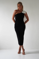 AABEI DRESS Prom Dress Mermaid One Shoulder White Bow Bodycon Midi Elegant Dress