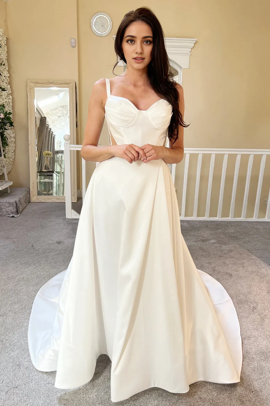 AABEI DRESS High Quality Charming Wedding Dress A-Line Sweetheart Cutout Long Wedding Dress Slit Elegant Formal Dresses