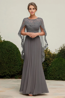 AABEI DRESS Mother Of The Bride Dress Lace Cloak Chiffon Pleated Retro Elegant Formal Wear Dresse