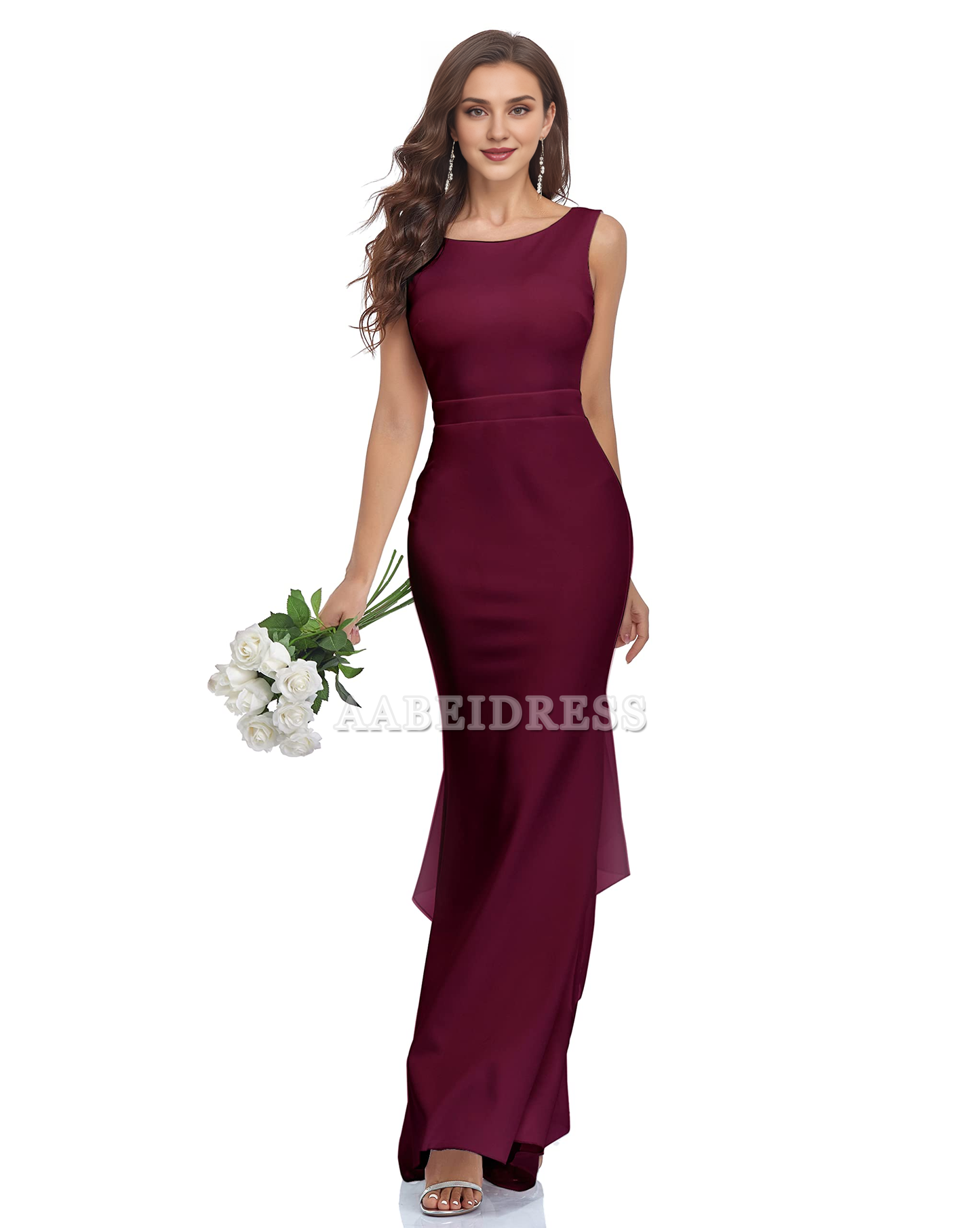 Prom Dress Backless Ruffled Bodycon Mermaid Evening Cocktail Long Dress Wedding Guest Dresses Formal Wear Dresses