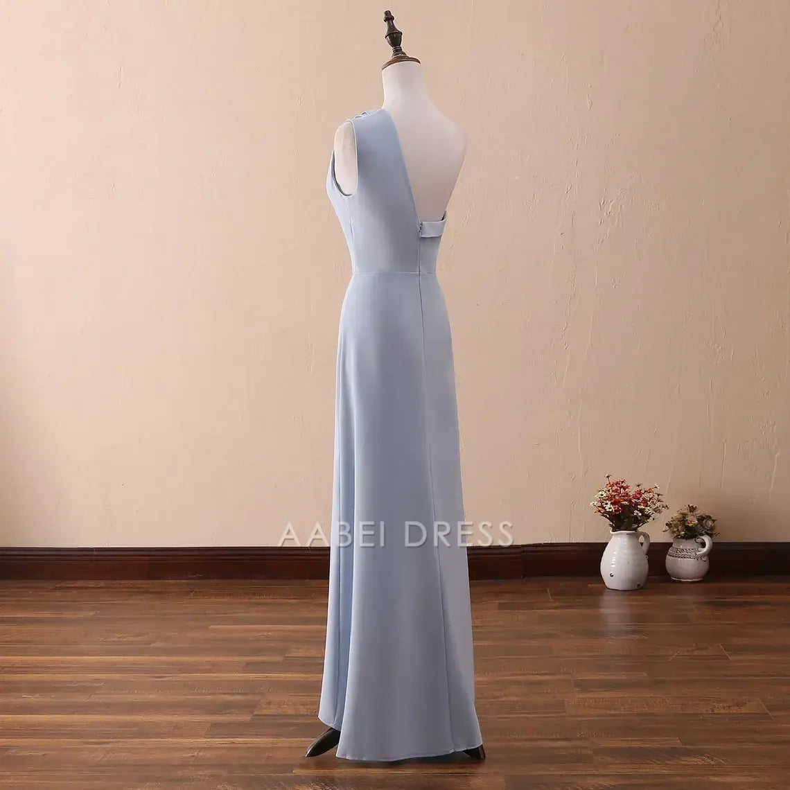 AABEI DRESS Party Dress Unique High-Low One Shoulder Sleeveless Floor Length Elegant Prom Dress