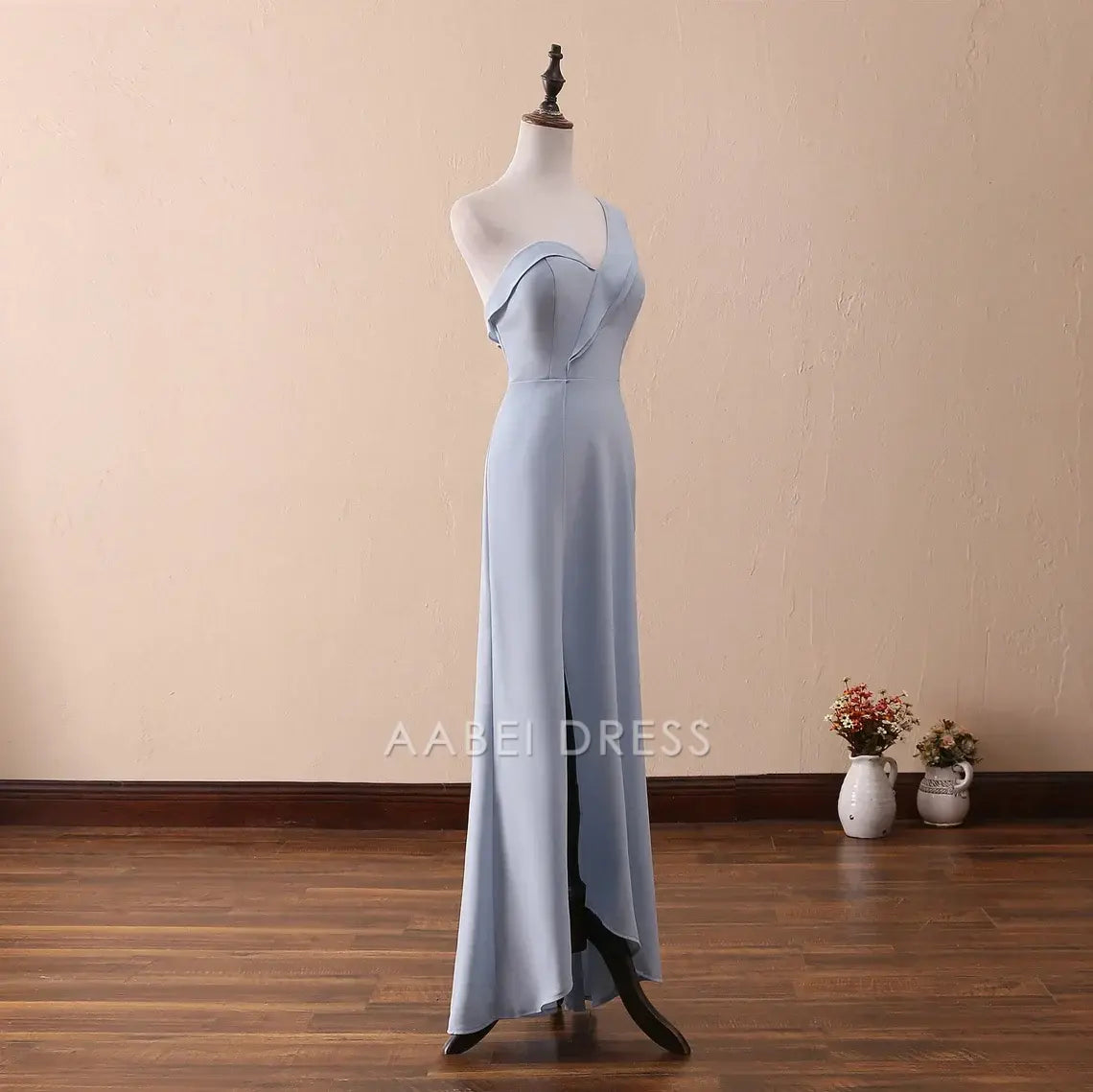 AABEI DRESS Party Dress Unique High-Low One Shoulder Sleeveless Floor Length Elegant Prom Dress