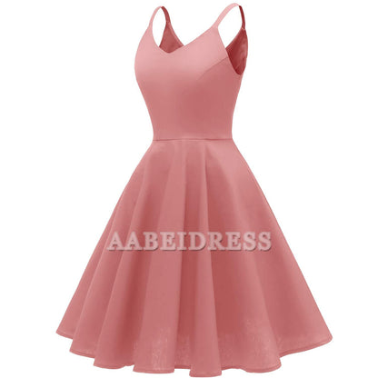 Prom Dress Retro Vintage Spaghetti Strap Cocktail Swing Dresses Short Skirt Wedding Guest Dresses Formal Wear Dresses