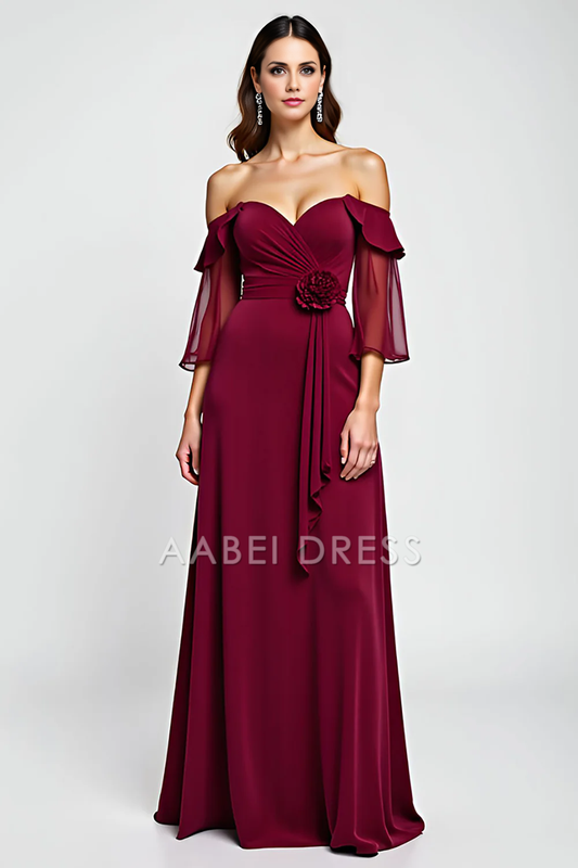 AABEI DRESS Mother Of The Bride Dress Off The Shoulder Sweetheart Exquisite Floral Formal Wear Dresse