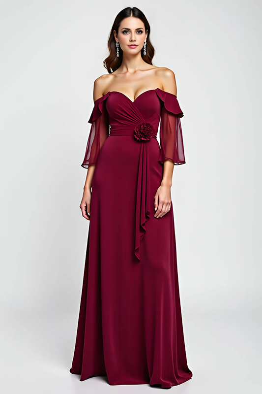 AABEI DRESS Mother Of The Bride Dress Off The Shoulder Sweetheart Exquisite Floral Formal Wear Dresse