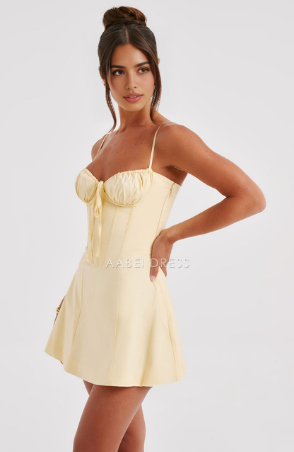 AABEI DRESS Hot Sale Homecoming Dress Cute A Line Sweetheart Spaghetti Strap Ruched corset Mini Dress Charming Short Prom Dresse