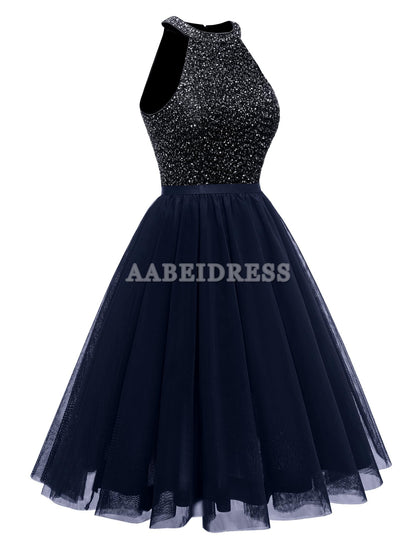 Prom Dress Homecoming Dresses Sequin Dress A Line Prom Cocktail Swing Tulle Dress Sparkly Wedding Guest Dresses Formal Wear Dresses