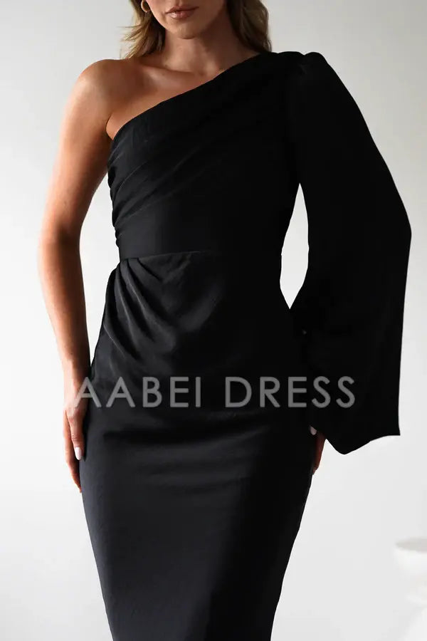 AABEI DRESS Prom Dress Elegant Mermaid One-shoulder Long sleeves Charming Dress