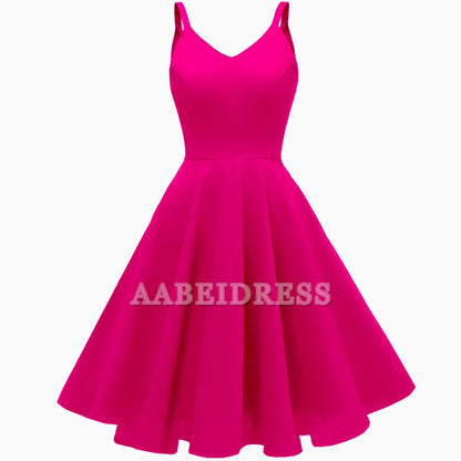 Prom Dress Retro Vintage Spaghetti Strap Cocktail Swing Dresses Short Skirt Wedding Guest Dresses Formal Wear Dresses