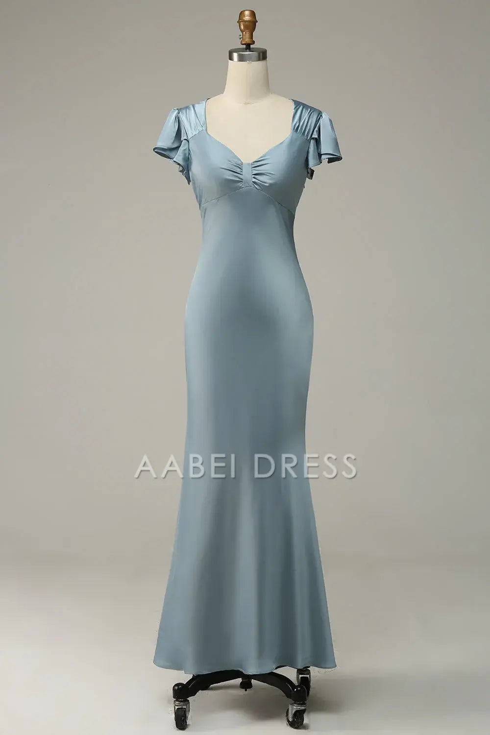 AABEI DRESS Hot Sale Prom Dress Elegant Mermaid Flowing Short Sleeve Simple With Ruffles Formal Dress