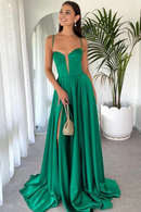 AABEI DRESS Hot Sale Prom Dress Beauty A Line Spaghetti Straps Backless Criss Cross Side Fork Long Elegant Formal Dress
