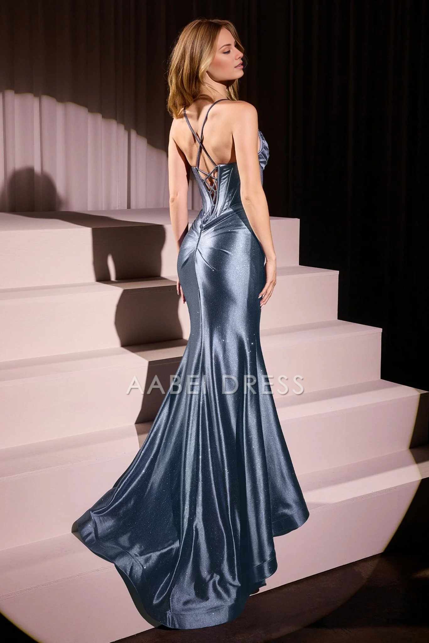 AABEI DRESS Hot Sale Prom Dress Fashion Mermaid Spaghetti Strap Sweetheart Backless Sheer Side Cutouts Exquisite Long Evening Dress