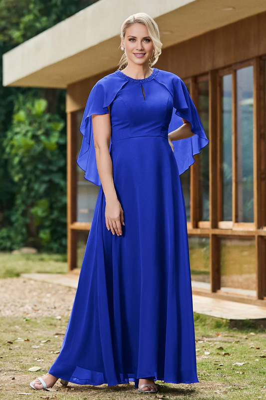 AABEI DRESS Mother of the Bride Dresses Flutter Sleeves Chiffon A-Line Ruched Dress Fashion Elegant Formal Dress Wedding Guests Dresses
