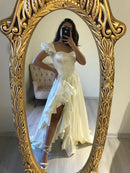 AABEI DRESS Party Dress Elegant A-line Corset Ruffles On The Sides Princess Floor Length Exquisite Prom Dress