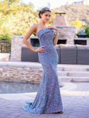 Evening Dress Asymmetrical Neckline Mermaid Sequin Backless Prom Dress Elegant Charming Formal Women's Dresses