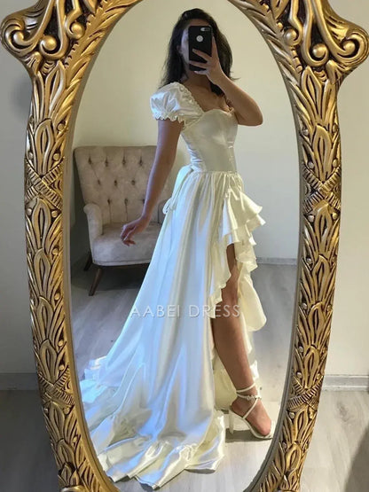 AABEI DRESS Party Dress Elegant A-line Corset Ruffles On The Sides Princess Floor Length Exquisite Prom Dress