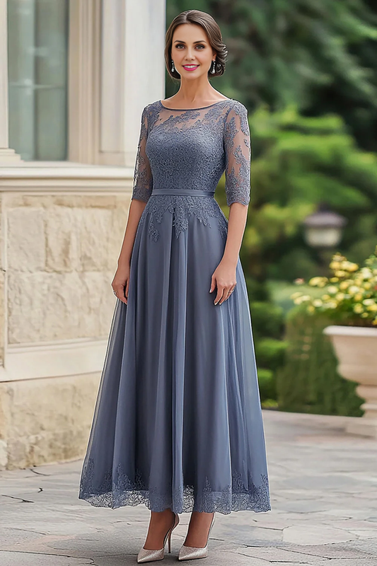 AABEI DRESS Mother Of The Bride Dress Elegant Lace Half Sleeves Retro Exquisite Formal Wear Dresse