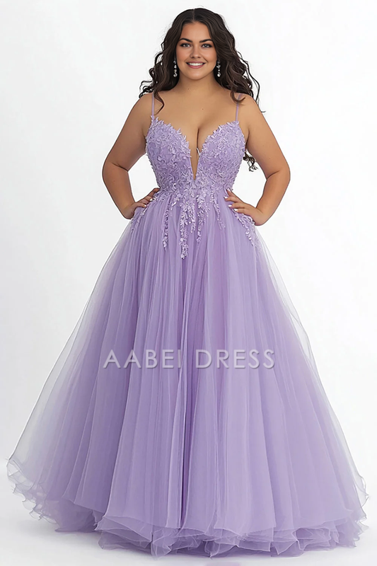 AABEI DRESS Hot Sale Prom Dress A Line Spaghetti Straps Long With Appliques Gorgeous Formal Dress