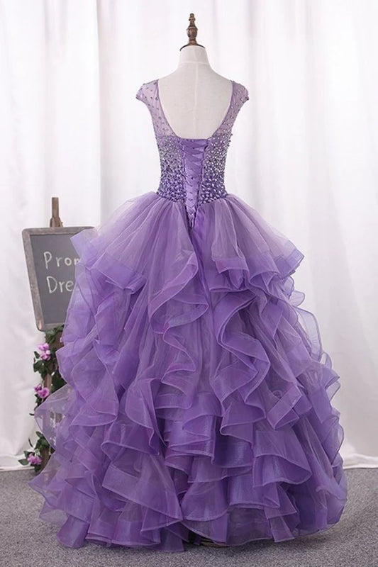 Tulle Quinceanera Dresses Ball Gown Scoop