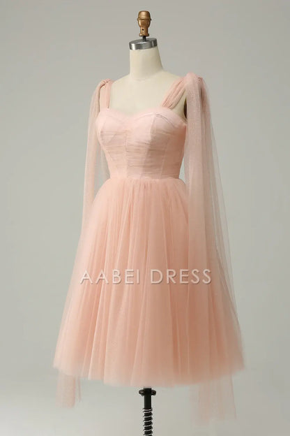 AABEI DRESS Hot Sale Prom Dress Exquisite Tulle Sweetheart Straps Sparkle Short Formal Dress