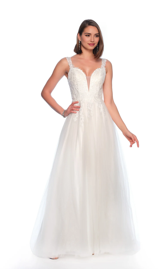 AABEI DRESS Exquisite A Line Sweetheart Neckline Spaghetti Strap Sleeveless Lace Applique Backless Fantastic Wedding Dress