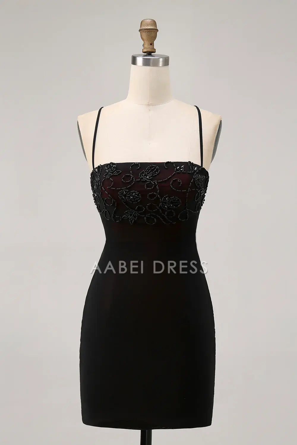 AABEI DRESS For Women Short Prom Dress Sheath Spaghetti Straps Beading Backless Charming Dress Affordable Hot Sale Homecoming Dress