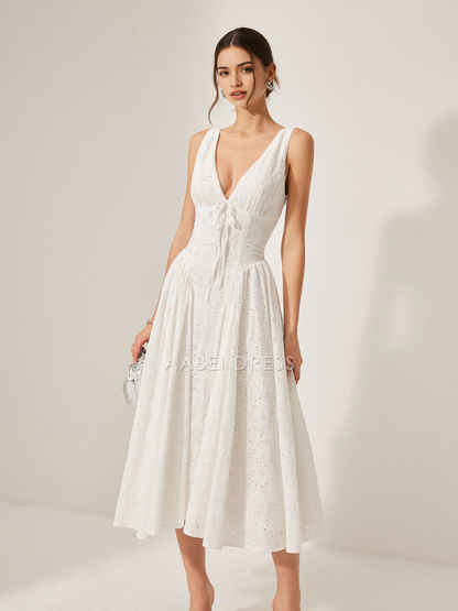 AABEI DRESS Formal Wear Dresses A Line Deep V Neck Sleeveless Lace Back Lace-Up Dress Exquisite Hot Sale Prom Dress