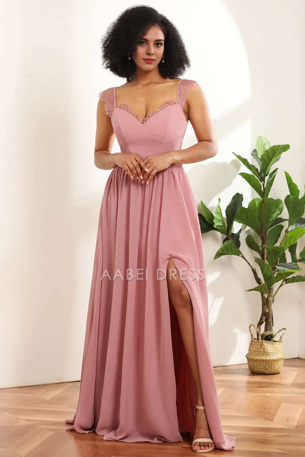 AABEI DRESS Formal Wear Dresses A Line Sweetheart Neckline Lace Shoulder Strap Side Fork Elegant Hot Sale Prom Dress