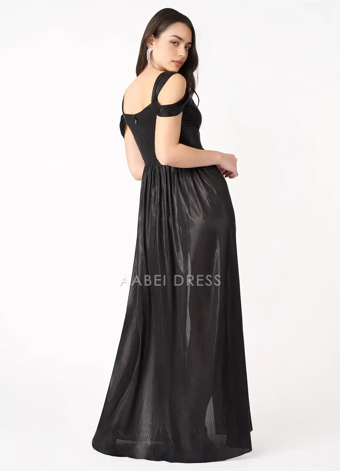 AABEI DRESS Formal Wear Dresses A Line Sweetheart Neckline Off Shoulder Wide Shoulder Straps Pleated Side Fork Fashion Party Dress Hot Sale Prom Dress