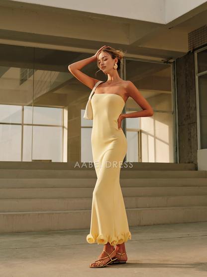 AABEI DRESS Formal Wear Dresses Charming Mermaid Strapless Backless Ruched Hemline Exquisite Hot Sale Prom Dress