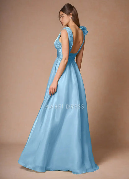 AABEI DRESS Formal Wear Dresses Exquisite A Line Deep V Neck Pleated Top Backless Tiers Ruffles Charming Party Dress Hot Sale Prom Dress