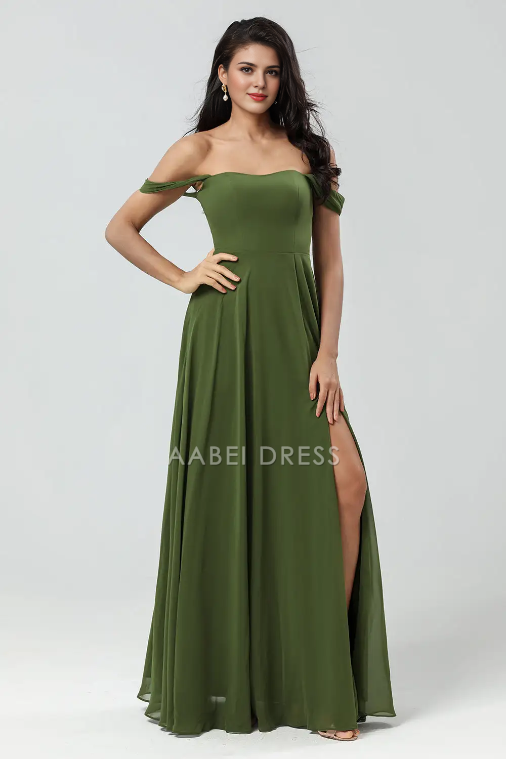 AABEI DRESS Formal Wear Dresses Exquisite A Line Sweetheart Neckline Off Shoulder Ruched Side Fork Elegant Hot Sale Prom Dress