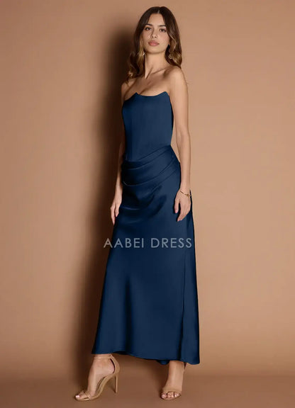 AABEI DRESS Formal Wear Dresses Exquisite Mermaid Strapless Sweetheart Neckline Pleated Fashion Party Dress Hot Sale Prom Dress