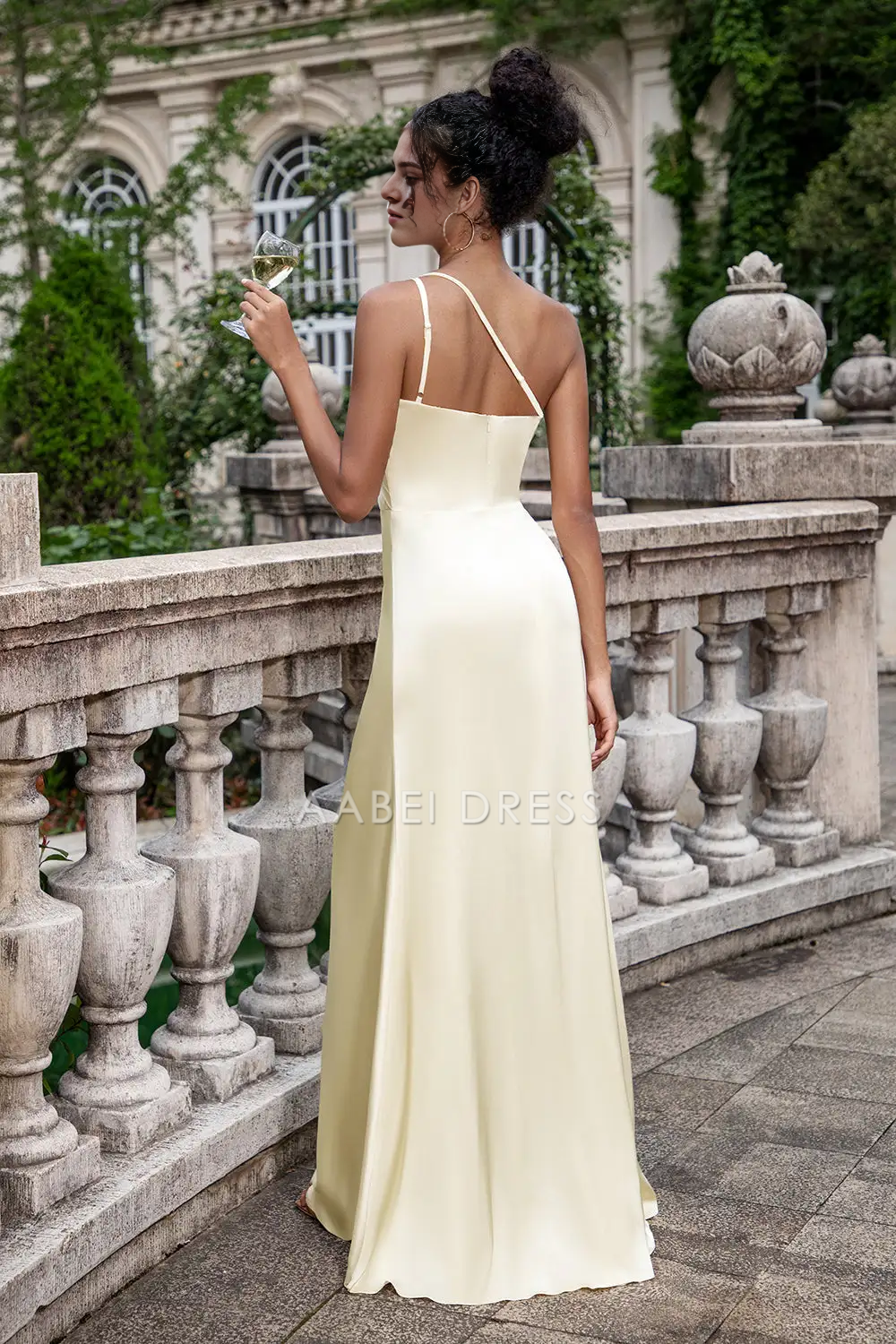 AABEI DRESS Formal Wear Dresses Fashion Sheath One Shoulder Pleated Side Fork Elegant Hot Sale Prom Dress