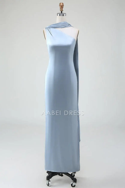AABEI DRESS Formal Wear Dresses Fashion Sheath One Shoulder Sleeveless Elegant Long Dress Hot Sale Prom Dress