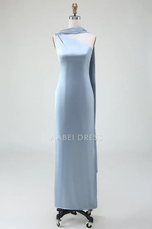 AABEI DRESS Formal Wear Dresses Fashion Sheath One Shoulder Sleeveless Elegant Long Dress Hot Sale Prom Dress