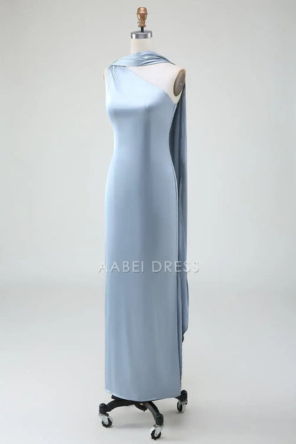 AABEI DRESS Formal Wear Dresses Fashion Sheath One Shoulder Sleeveless Elegant Long Dress Hot Sale Prom Dress